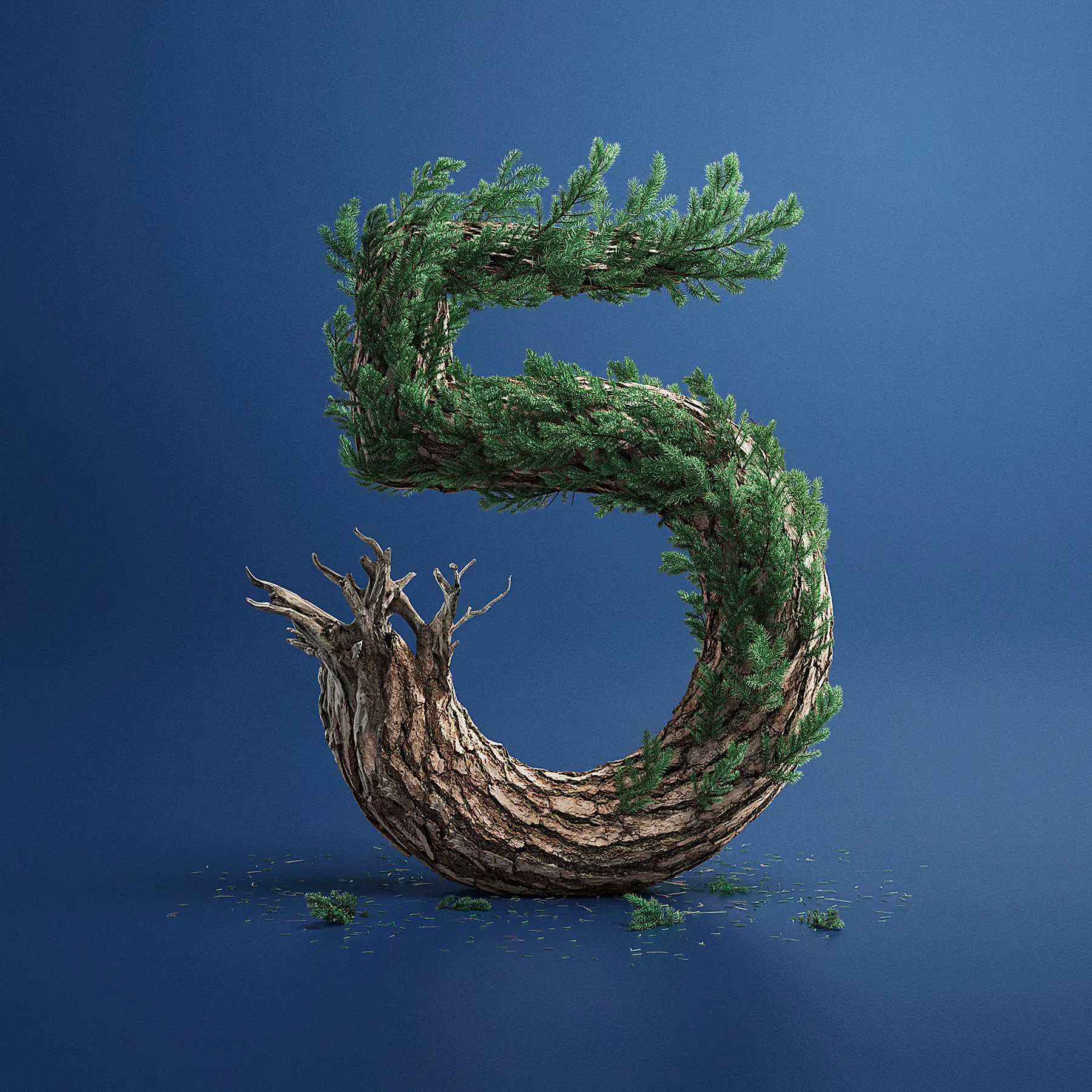 Conceptual typography of CG numbers created for FIGR branding. 3D modeling and texture creation skillfully handled by Pierre Bourjo.