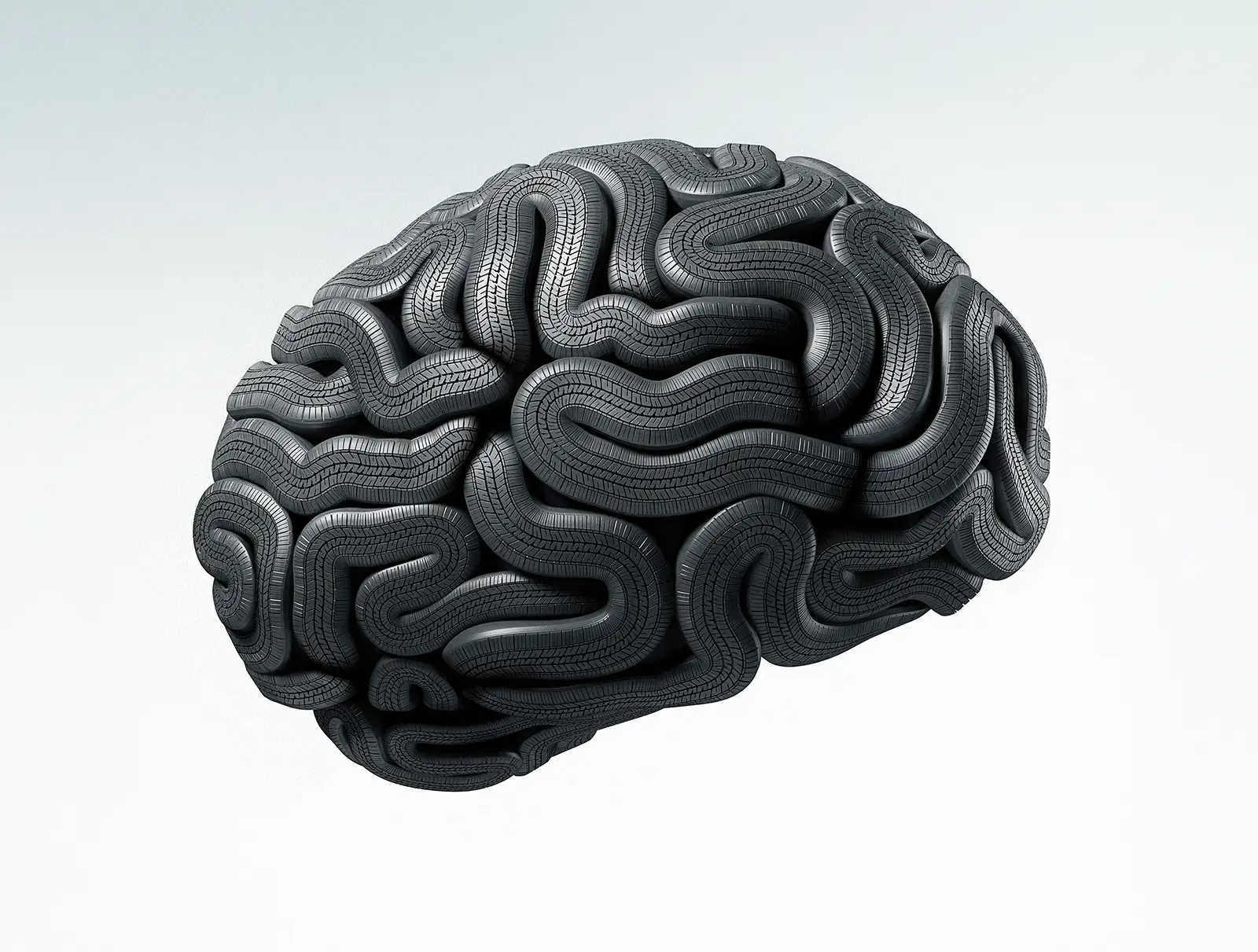 CGI rendering of brain made of tires for Ford. Premium digital imaging by one of Toronto's most decorated CGI studios.