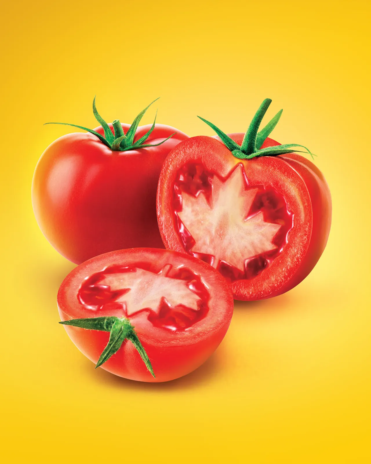 Digital imaging of tomatoes for French's ketchup. Expert digital photo manipulation and high-end retouching by Pierre Bourjo.
