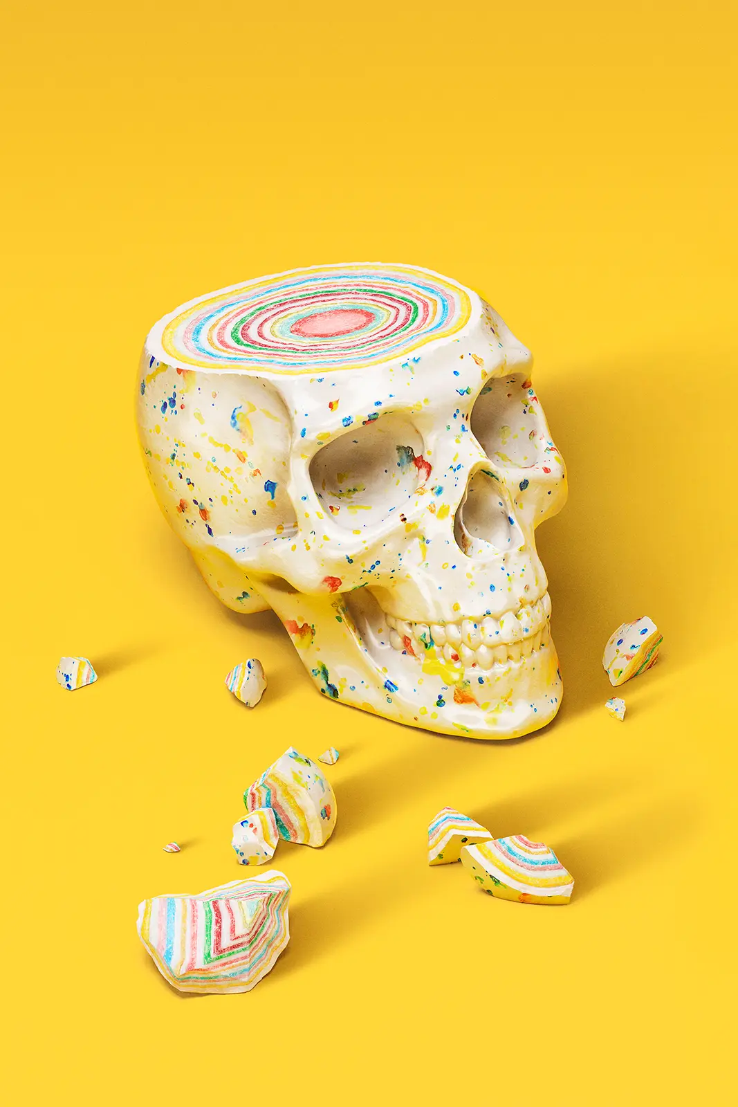 CGI rendering of jaw breaker skull. CGI and illustration for broadcast and online by Pierre Bourjo Imaging.