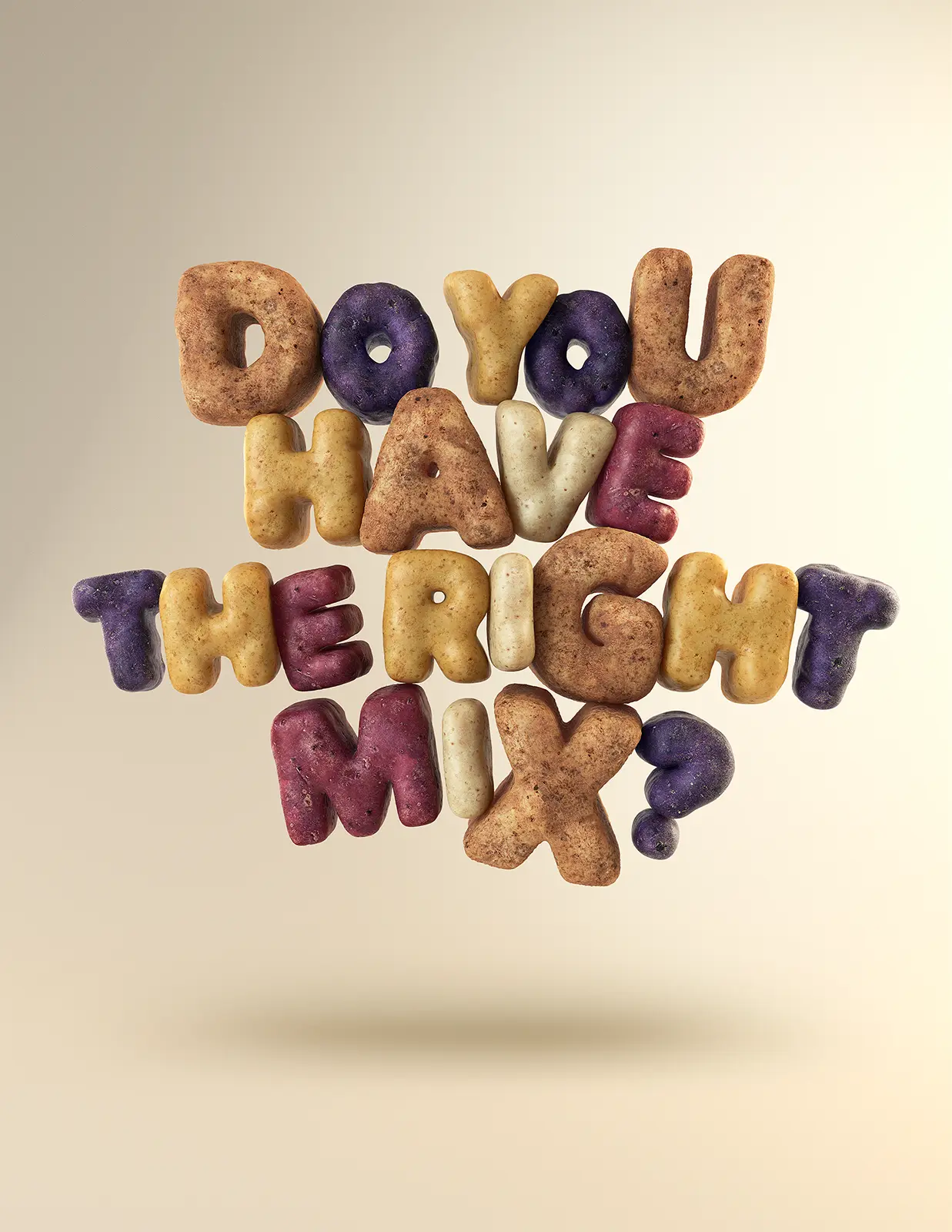 CGI headline and full alphatet crafted for Potatoes USA. Produced by the globally recognized Pierre Bourjo Imaging studio.