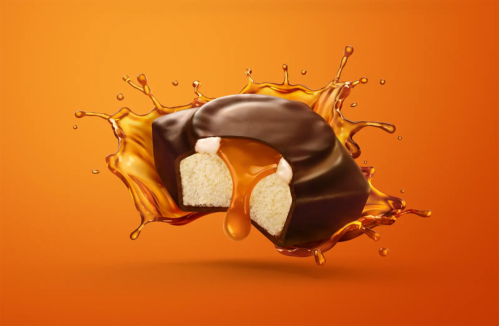 CGI and digital imaging of cakes and ingredients for Vachon full catalog including classics like Joe Louis and Ah Caramel. High-end motion design and CG rendering by Pierre Bourjo.