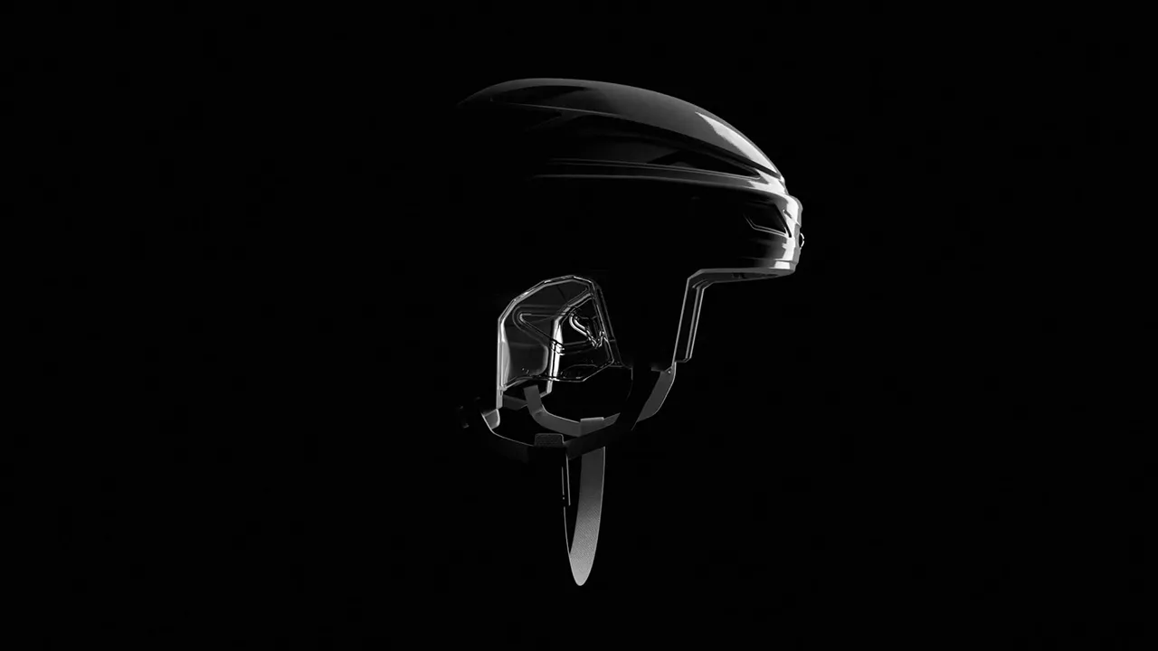 Fully CG animation of hockey helmet, VFX, dynamic simulations for True Sports. Creative compositing and VFX production by Pierre Bourjo Imaging.