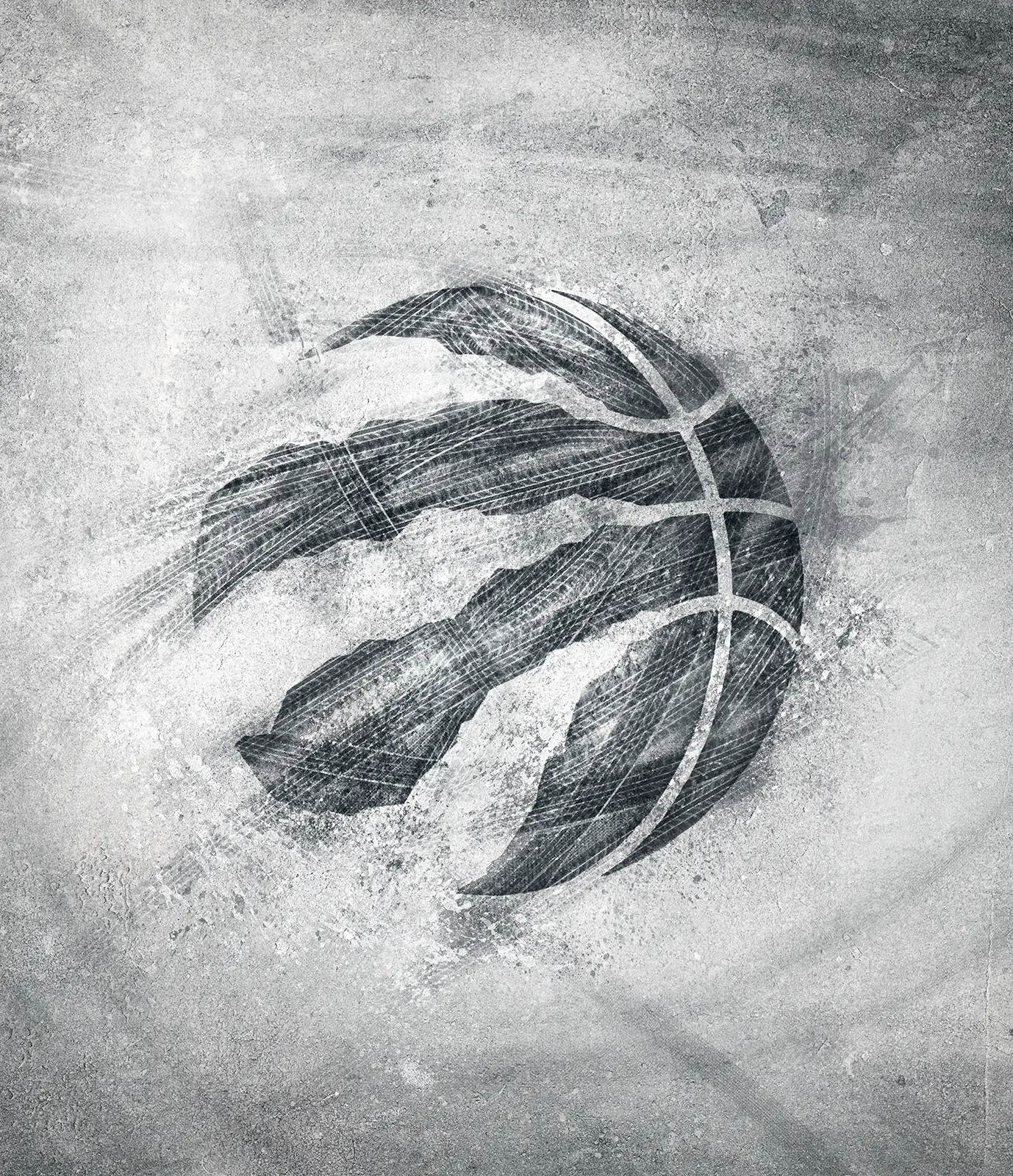 CGI and digital imging of NBA Raptors graphic  for Ford advertising campaign. High-end digital imaging for advertising produced in Toronto by Pierre Bourjo.